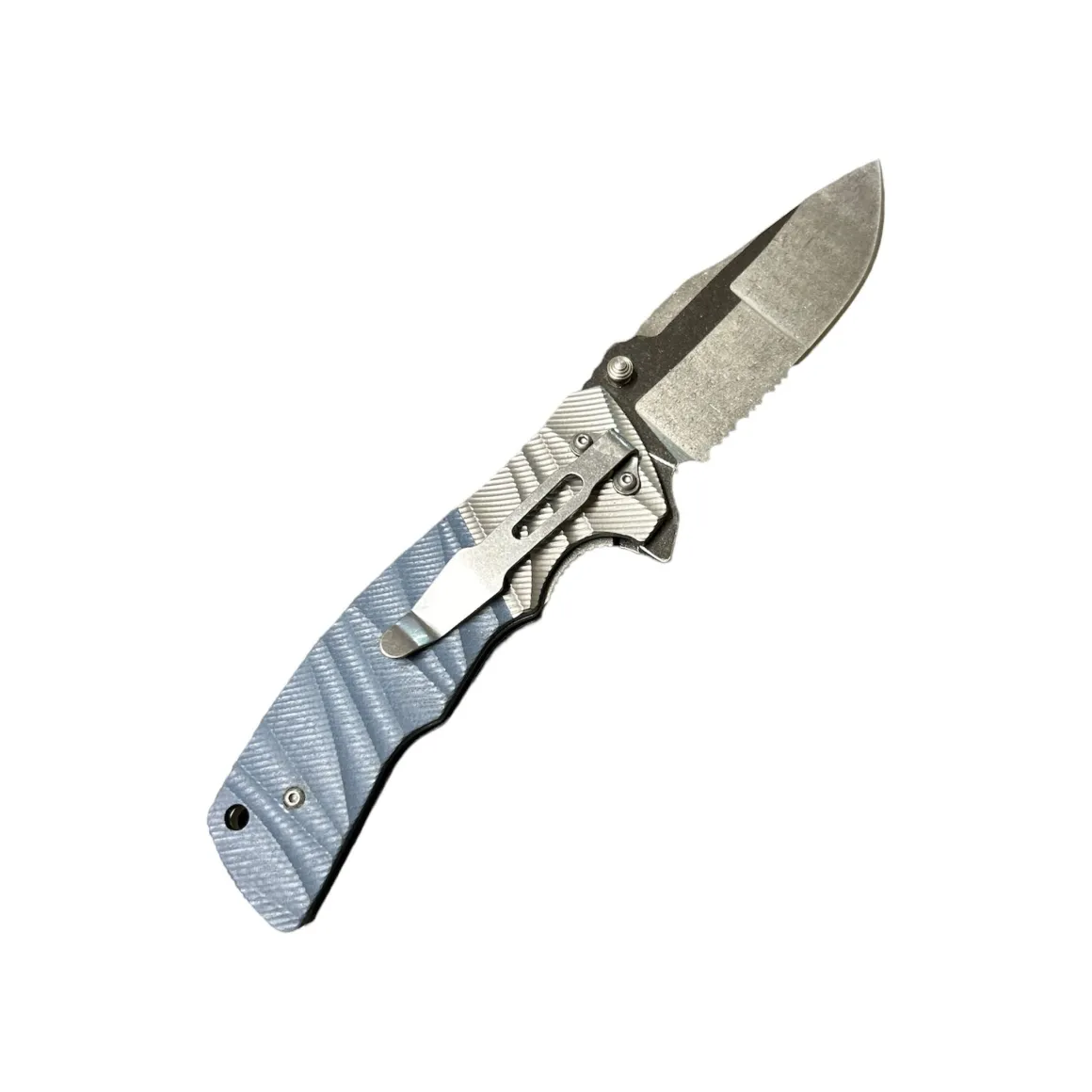 coltello_richiudibile_con_1-3.webp COLTELLO RICHIUDIBILE CON FODERO MANICO IN G10 LAMA SEGHETTATA- THIRD