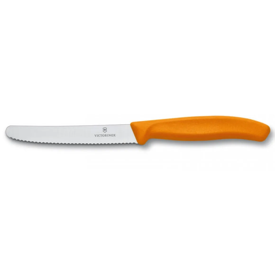 coltello_tavola_arancione_0.webp COLTELLO TAVOLA ARANCIONE SEGHETTATO PUNTA TONDA - VICTORINOX