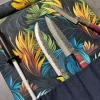 ROTOLO PORTA COLTELLI - ARTIGIANALE - DENIM BLU - MADE IN ITALY 100%
