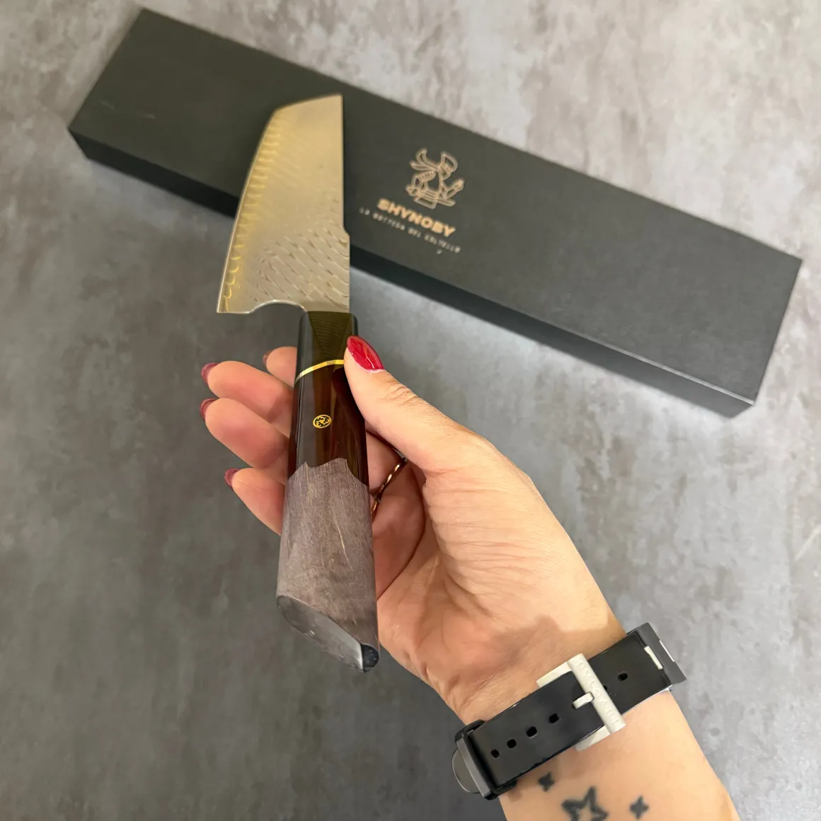 shynoby_damasco__kiritsuk_6.webp Shynoby Damasco - Kiritsuke Purple - 18,5cm